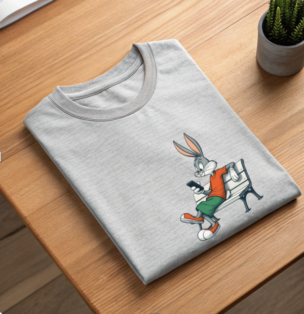 "Chill Bunny Scroll Tee" T-shirt - Image 2